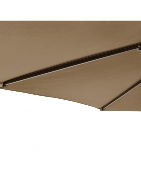 Ombrellone Giardino con Palo in Acciaio Tortora 225x225x212 cm
