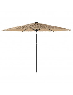 Ombrellone Giardino con Palo in Acciaio Marrone 288x288x225 cm 2