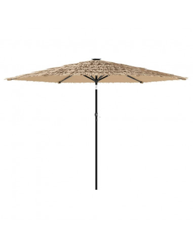 Ombrellone Giardino con Palo in Acciaio Marrone 288x288x225 cm