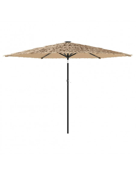 Ombrellone Giardino con Palo in Acciaio Marrone 288x288x225 cm