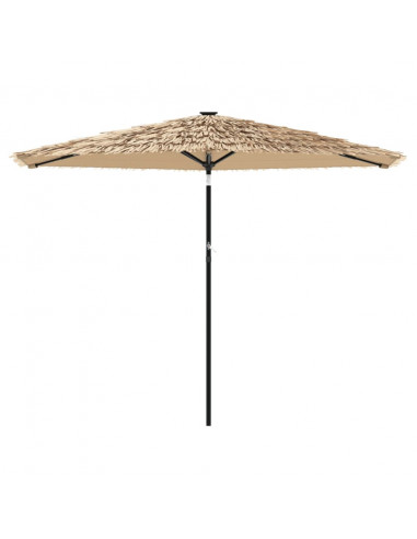 Ombrellone Giardino con Palo in Acciaio Marrone 288x288x225 cm