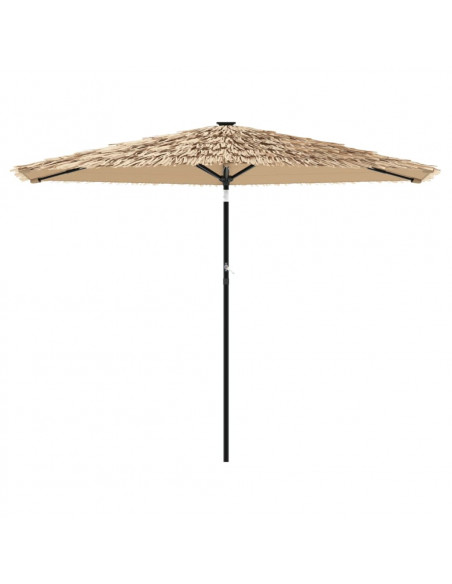 Ombrellone Giardino con Palo in Acciaio Marrone 288x288x225 cm