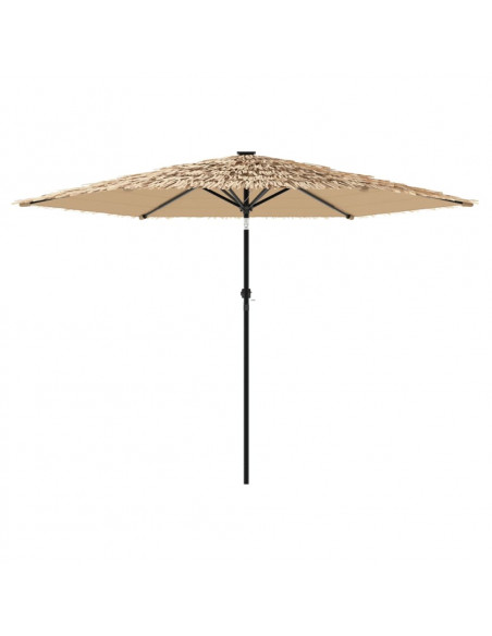 Ombrellone Giardino con Palo in Acciaio Marrone 288x288x225 cm