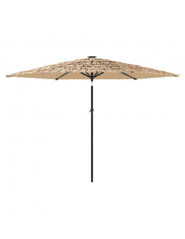 Ombrellone Giardino con Palo in Acciaio Marrone 288x288x225 cm