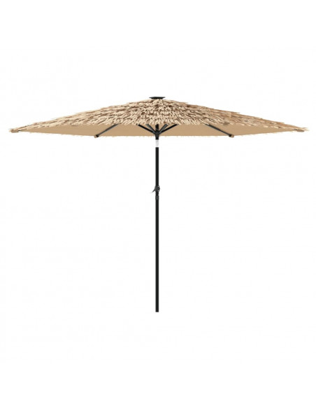 Ombrellone Giardino con Palo in Acciaio Marrone 288x288x225 cm