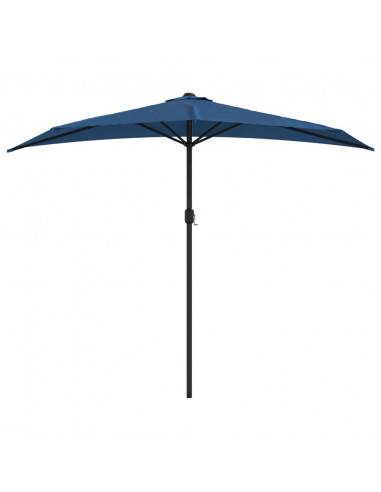 Ombrellone Balcone Palo in Alluminio Blu 270x144x222 cm a Metà