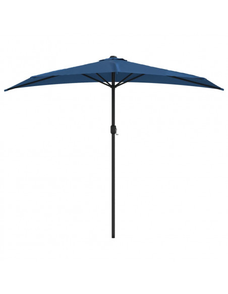 Ombrellone Balcone Palo in Alluminio Blu 270x144x222 cm a Metà