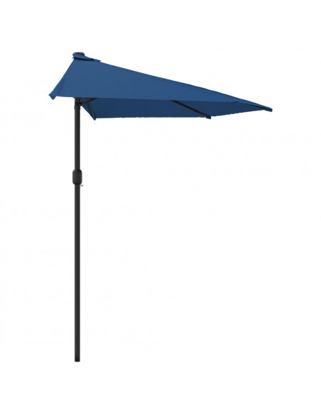 Ombrellone Balcone Palo in Alluminio Blu 270x144x222 cm a Metà