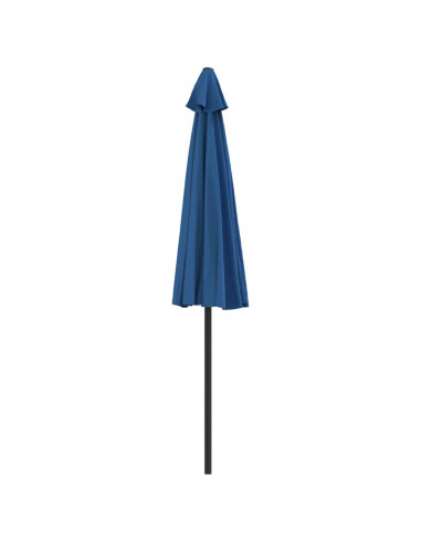 Ombrellone Balcone Palo in Alluminio Blu 270x144x222 cm a Metà