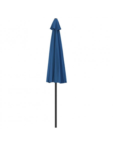 Ombrellone Balcone Palo in Alluminio Blu 270x144x222 cm a Metà