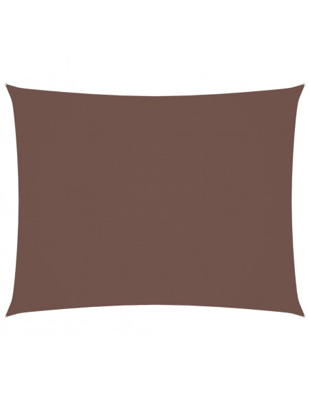 Parasole a Vela Oxford Rettangolare 5x6 m Marrone