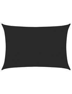 Vela Parasole 160 g/m² Nera 3x5 m in HDPE 2