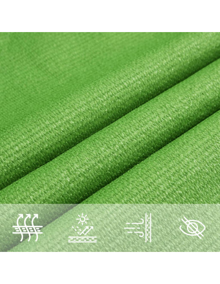 Vela Parasole 160 g/m² Verde Chiaro 5x5 m in HDPE