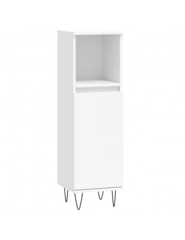 Set di Mobili da Bagno 3 pz Bianco in Legno Multistrato