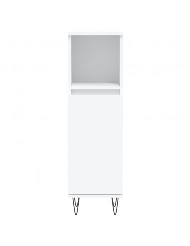 Set di Mobili da Bagno 3 pz Bianco in Legno Multistrato