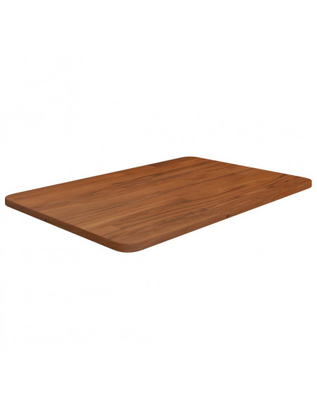 Piano Bagno Marrone Scuro 60x40x1,5cm Legno Massello Trattato