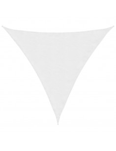 Parasole a Vela Oxford Triangolare 5x5x5 m Bianco 2