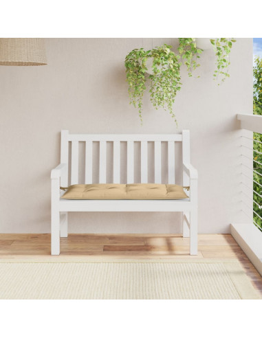 Cuscino Panca Giardino Grigio Scuro Mélange 100x50x7 cm Tessuto