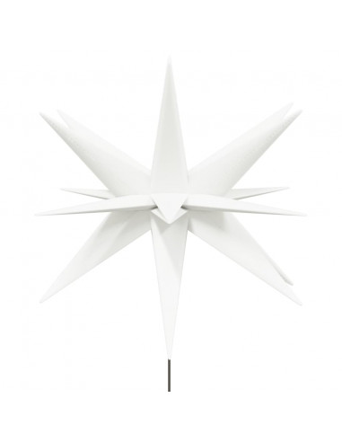 Luci di Natale con Picchi e LED 3 pz Pieghevoli Bianche 57 cm