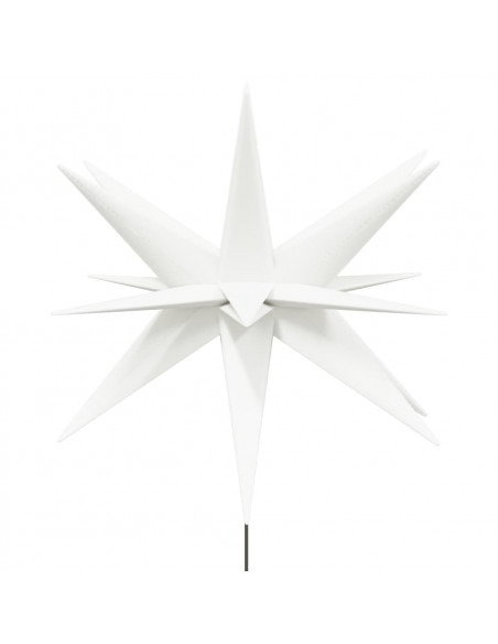 Luci di Natale con Picchi e LED 3 pz Pieghevoli Bianche 57 cm