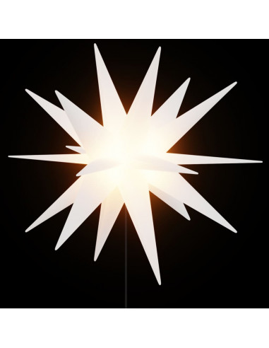 Luci di Natale con Picchi e LED 3 pz Pieghevoli Bianche 57 cm