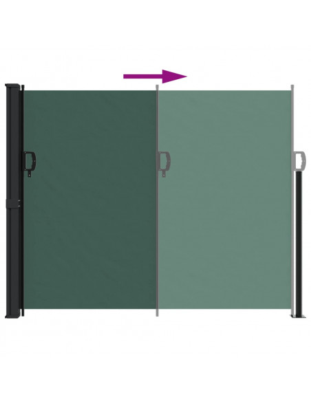Tenda da Sole Laterale Retrattile Verde Scuro 160x300 cm
