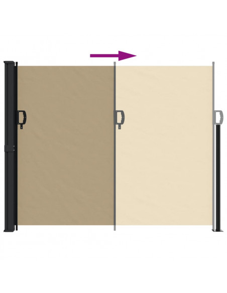 Tenda da Sole Laterale Retrattile Beige 160x300 cm