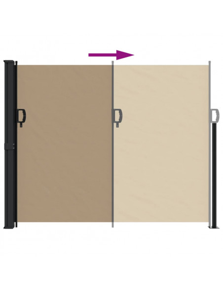 Tenda Laterale Retrattile Tortora 170x300 cm
