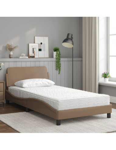 Letto con Materasso Cappuccino 100x200cm Similpelle