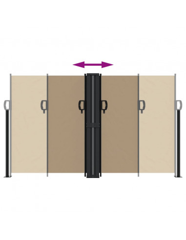 Tenda da Sole Laterale Retrattile Tortora 140x600 cm