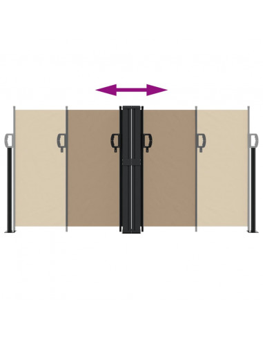 Tenda da Sole Laterale Retrattile Tortora 120x600 cm