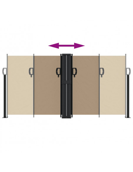 Tenda da Sole Laterale Retrattile Tortora 120x600 cm
