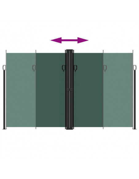 Tenda da Sole Laterale Retrattile Verde Scuro 200x600 cm