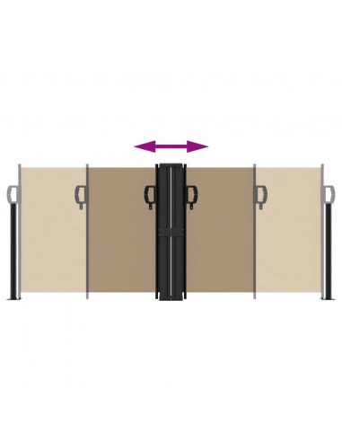 Tenda da Sole Laterale Retrattile Tortora 100x600 cm