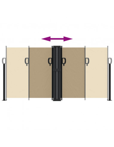 Tenda da Sole Laterale Retrattile Beige 120x1200 cm