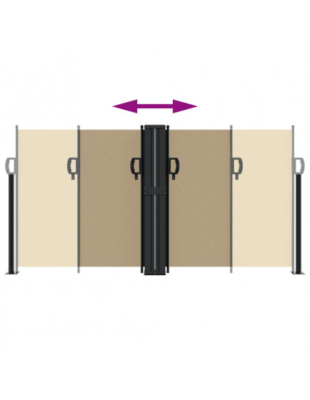 Tenda da Sole Laterale Retrattile Beige 120x1200 cm