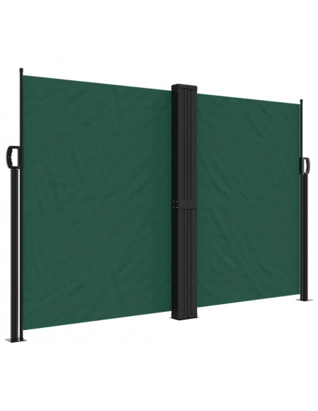 Tenda da Sole Laterale Retrattile Verde Scuro 160x1200 cm