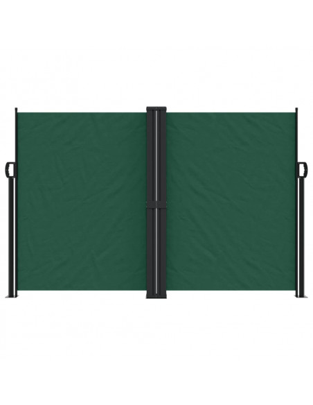 Tenda da Sole Laterale Retrattile Verde Scuro 160x1200 cm