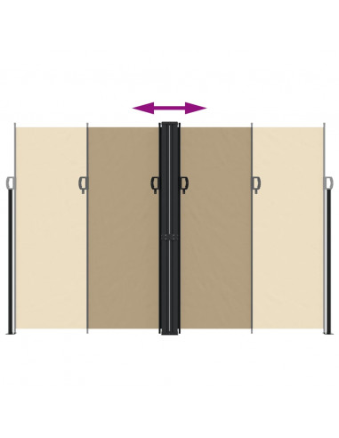 Tenda da Sole Laterale Retrattile Beige 220x1200 cm