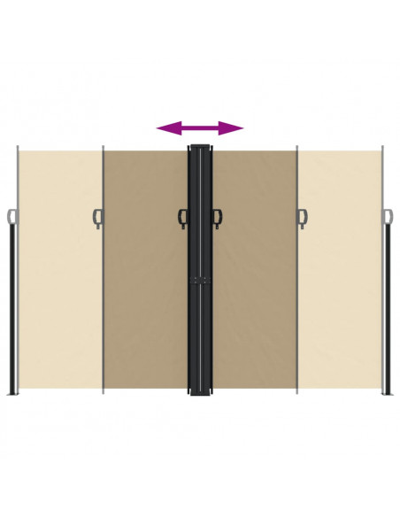 Tenda da Sole Laterale Retrattile Beige 220x1200 cm