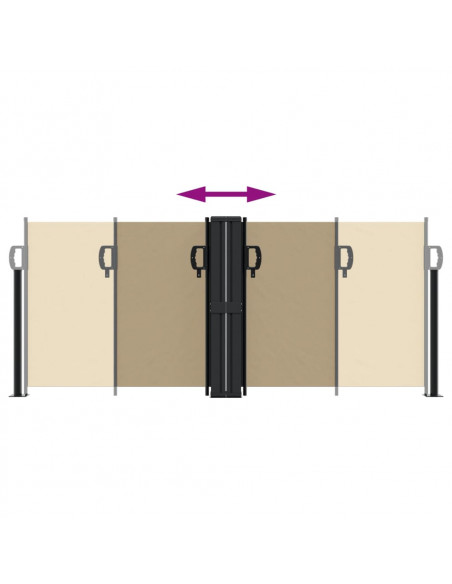Tenda da Sole Laterale Retrattile Beige 100x1000 cm
