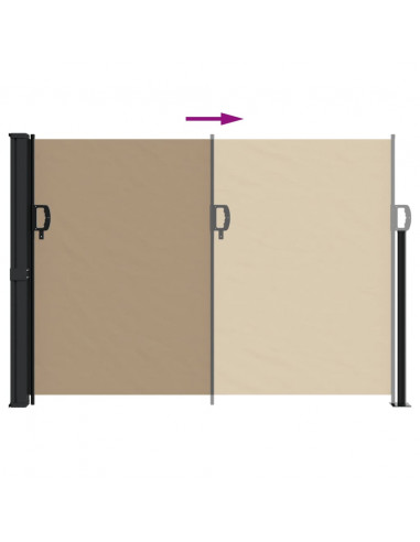 Tenda da Sole Laterale Retrattile Tortora 140x500 cm