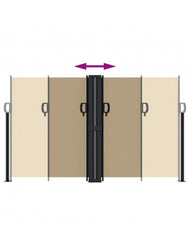 Tenda da Sole Laterale Retrattile Beige 140x1000 cm