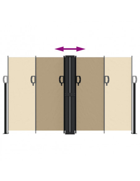 Tenda da Sole Laterale Retrattile Beige 140x1000 cm