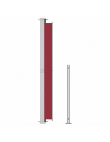 Tenda Laterale Retrattile per Patio 220x300 cm Rossa
