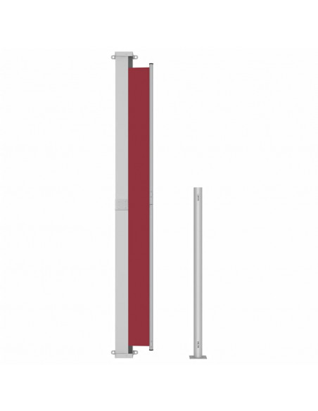 Tenda Laterale Retrattile per Patio 220x300 cm Rossa