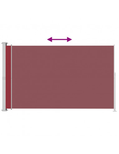 Tenda Laterale Retrattile per Patio 220x300 cm Rossa