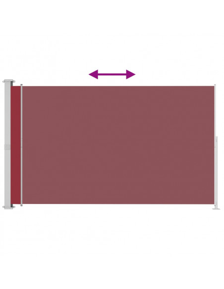 Tenda Laterale Retrattile per Patio 220x300 cm Rossa