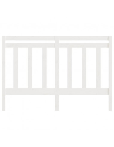 Testiera per Letto Bianca 141x4x100 cm Legno Massello di Pino