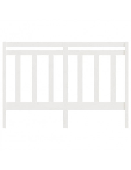 Testiera per Letto Bianca 141x4x100 cm Legno Massello di Pino